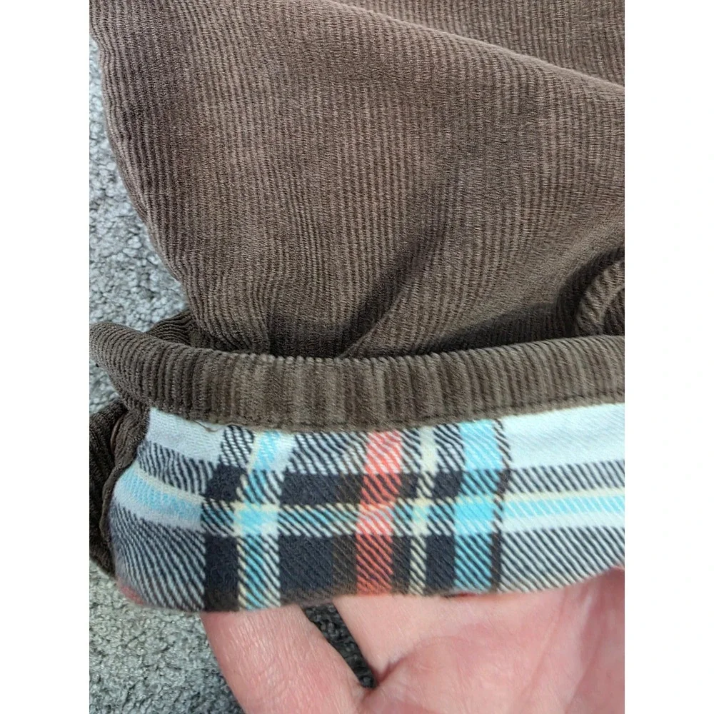 OSHKOSH B'GOSH Boys Corduroy Overalls 18M Plaid Lined Preppy Classic / B67